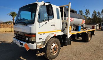 2009 MITSUBISHI FUSO INTERCOOLED FM14-213 FLAT DECK WITH FUEL TANKER